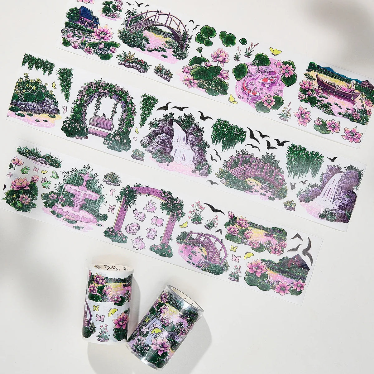 Washi Tape Store - Pre-cut Lotus Saga Wide PET Tape