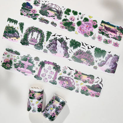 Washi Tape Store - Pre-cut Lotus Saga Wide PET Tape