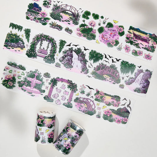 Washi Tape Store - Pre-cut Lotus Saga Wide PET Tape