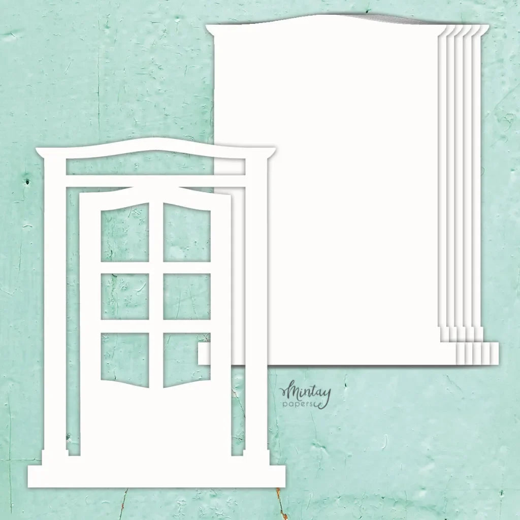Mintay Chipboard Chippies Door Album Base 7 Pages Chipboard Album Base MTCHIP3A18