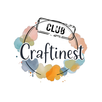 Logo for Club Craftiest with colorful wreath design on a white background