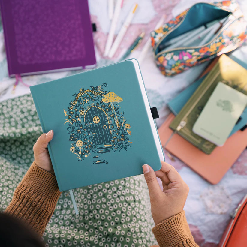 Archer & Olive - Fairy House Notebook - 8x8 Dot Grid - 160 Pages