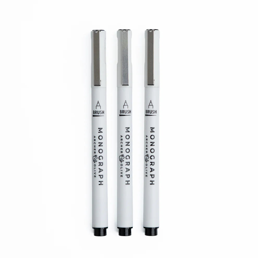 Archer & Olive - Monograph Pens | Sets of 3 Size 003