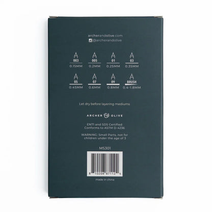 Archer & Olive - Monograph Pen Set of 8