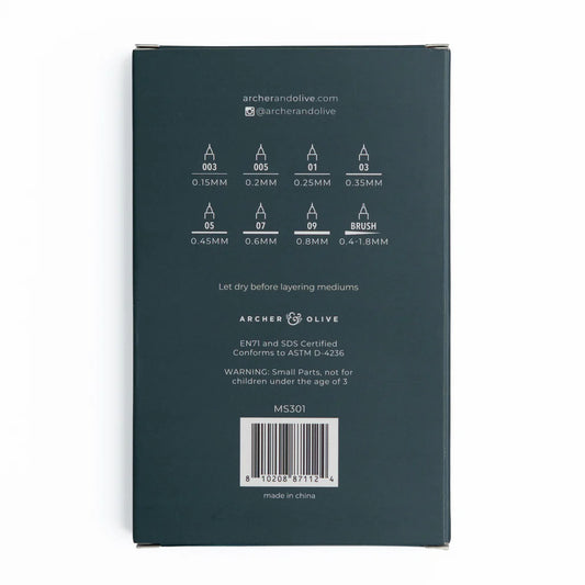 Archer & Olive - Monograph Pen Set of 8