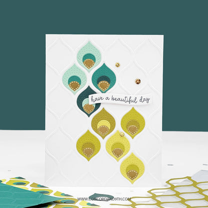 Concord & 9th - Patterned Peacock Embossing Folder 12625 Qty 1 - 4" x 3/4" x 6"