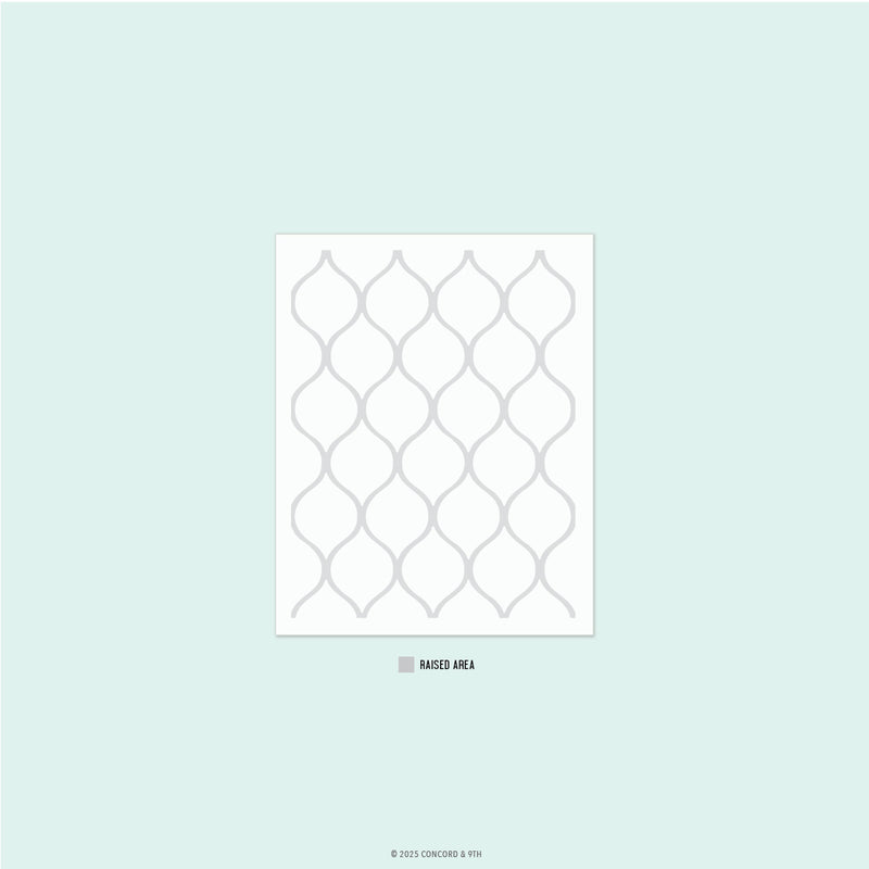 Concord & 9th - Patterned Peacock Embossing Folder 12625 Qty 1 - 4" x 3/4" x 6"