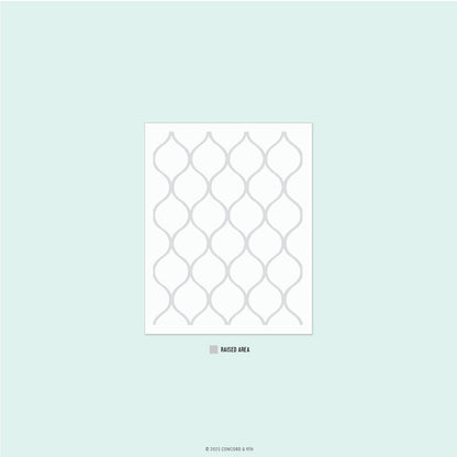 Concord & 9th - Patterned Peacock Embossing Folder 12625 Qty 1 - 4" x 3/4" x 6"