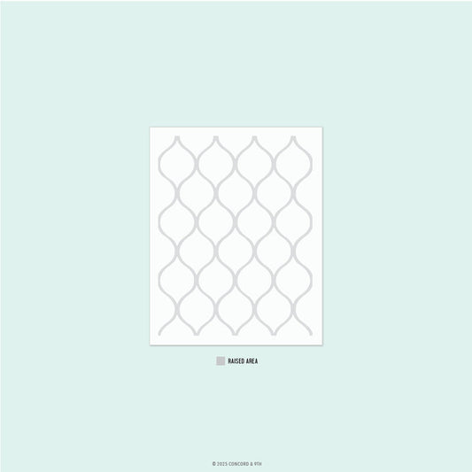 Concord & 9th - Patterned Peacock Embossing Folder 12625 Qty 1 - 4" x 3/4" x 6"