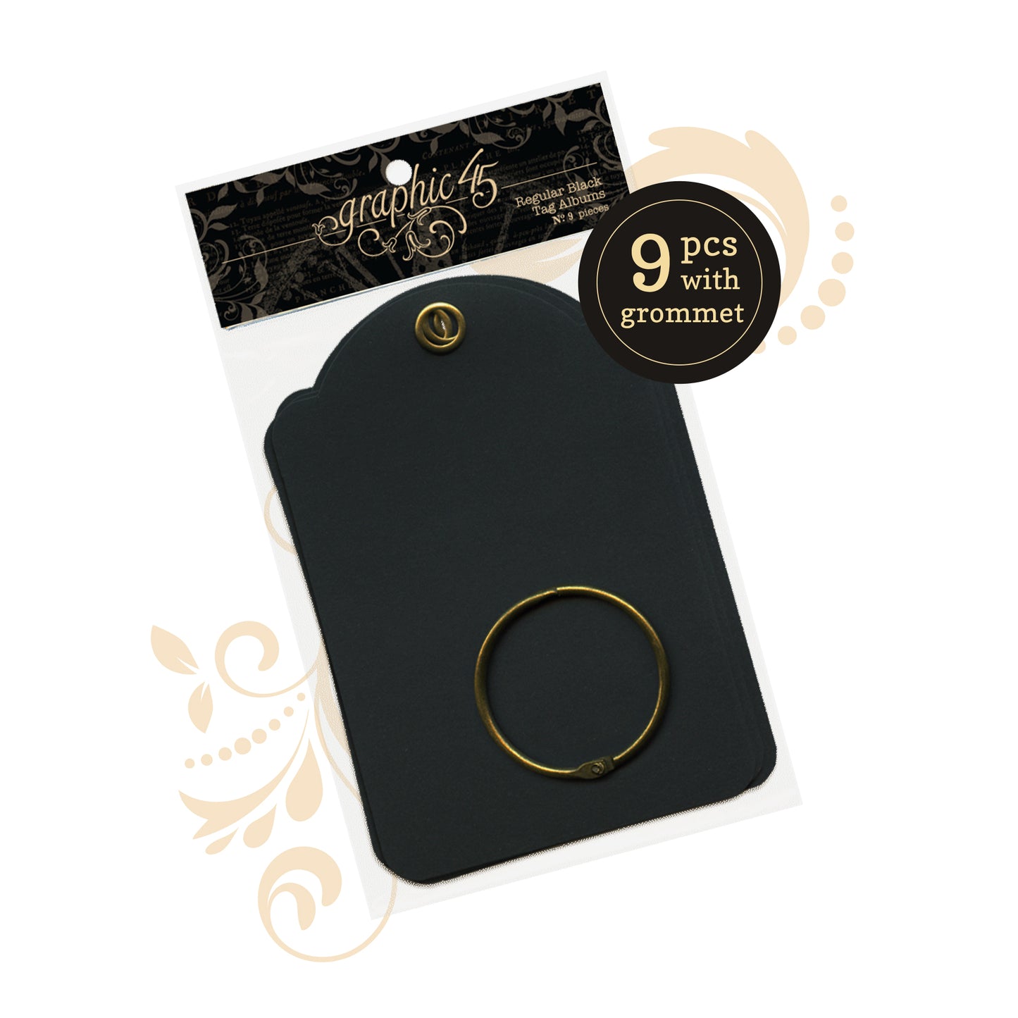 Graphic 45 Staples Regular Tag Albums Black