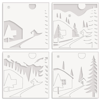 Altenew Abstract Village Layering Stencils ALT10908