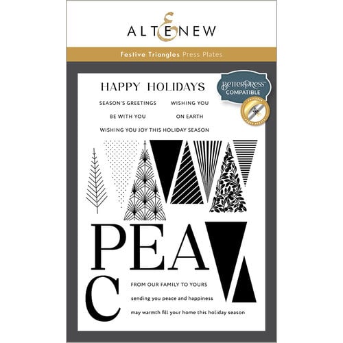 Altenew Festive Triangle Press Plates Betterpress Press Plates ALT10916