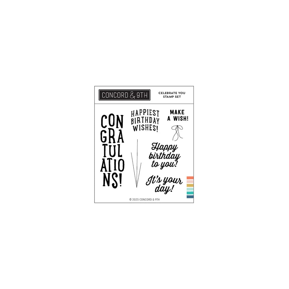 Concord and 9th - Clear Photopolymer Stamps - Celebrate You