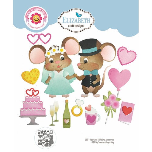 Elizabeth Craft Designs Valentines & Wedding Accessories - 2207 Die Cuts (2203 big mouse die sold separately)