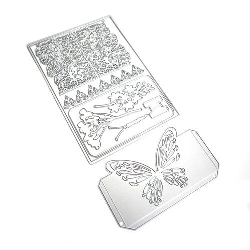 Elizabeth Craft Designs - Hinged to the Past Collection - Dies - Laced