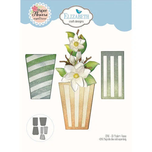 Elizabeth Craft Designs - Spring Blossom Collection - Dies - 3D Modern Vases
