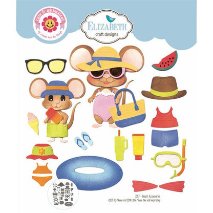 Elizabeth Craft Designs Beach Accessories - 2257 Die Cuts (2203 big mouse die and 2204 little mouse die sold separately)