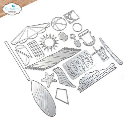 Elizabeth Craft Designs Beach Scenery - 2258 Die Cuts (2204 little mouse sold separately)