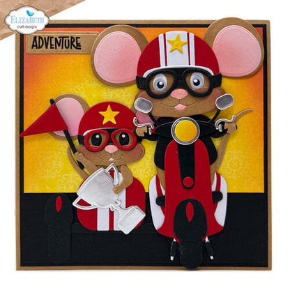 Elizabeth Craft Designs Scooter with Sidecar - 2259 Die Cuts (2203 big mouse die  and 2204 little mouse die sold separately)