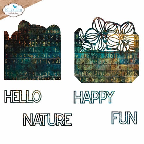 Elizabeth Craft Designs - Botanical Blend Collection - Dies - Pocket with Flowers