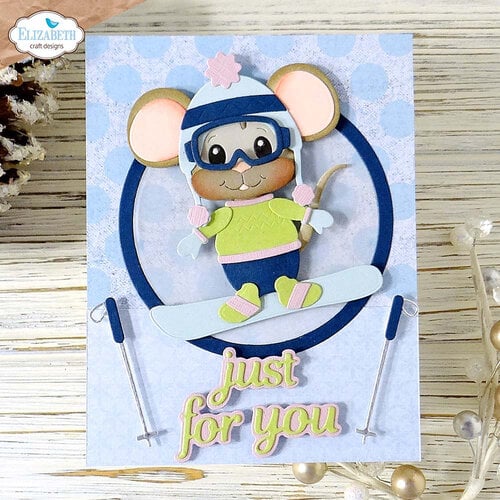 Elizabeth Craft Designs Little Mouse Winter Accessories - 2284 Die Cuts (2204 little mouse die sold separately)