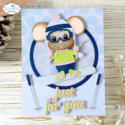 Elizabeth Craft Designs Little Mouse Winter Accessories - 2284 Die Cuts (2204 little mouse die sold separately)
