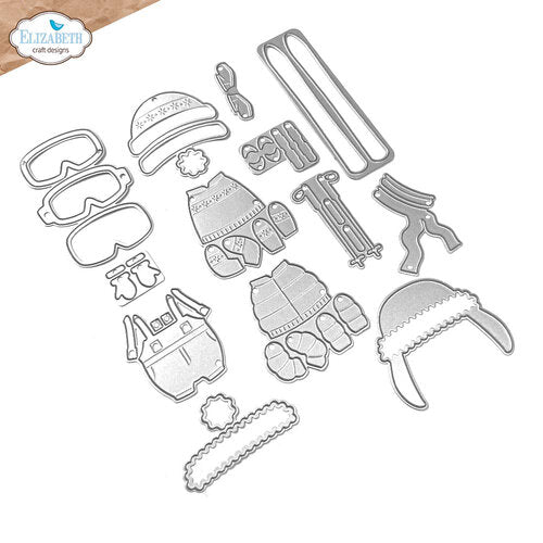 Elizabeth Craft Designs Big Mouse Winter Accessories - 2285 Die Cuts (2203 big mouse die sold separately)