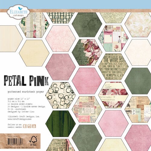 Elizabeth Craft Designs - Weekend Escape Collection - 12 x 12 Paper Pack - Petal Pink