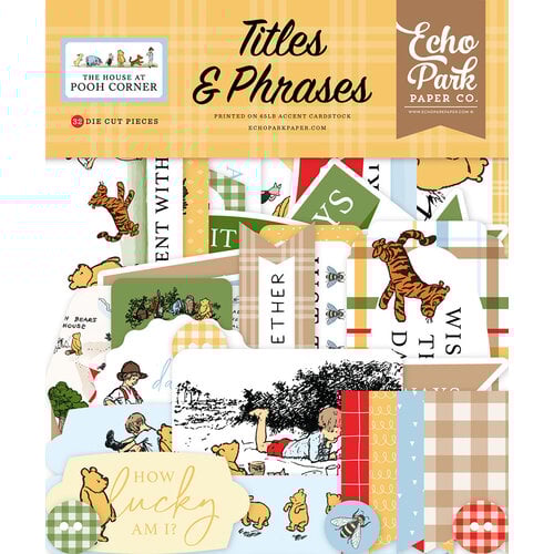 Echo Park Paper Company Title & Phrases Die Cut Cardstock Pieces House at Pooh Corner - Qty 32 - HPC420032