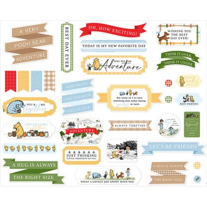 Echo Park Paper Company Title & Phrases Die Cut Cardstock Pieces House at Pooh Corner - Qty 32 - HPC420032