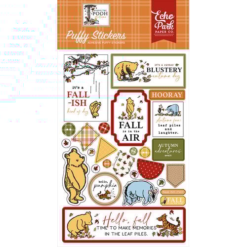 Echo Park Paper Company Puffy Stickers Winnie the Pooh Autumn - WPA453066