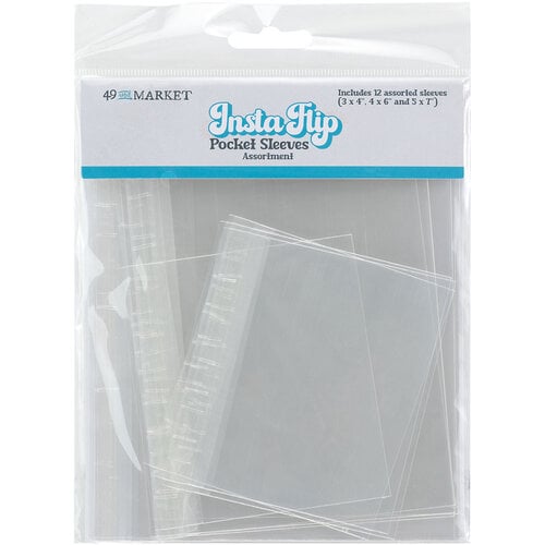 49th and Market Insta Flip Pocket Sleeves Assortment Assorted Sleeves and Sizes - Qty 12 - IFP29239