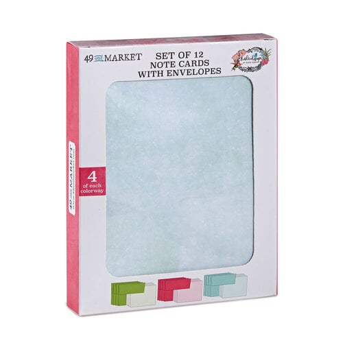 49th and Market Note Cards with Envelopes Kaleidoscope by Katie Pertiet - Qty 12 - 4 colors - KAL27341