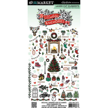 49 & Market Mistletoes & Memories 157 Pieces - Laser Cut Elements
