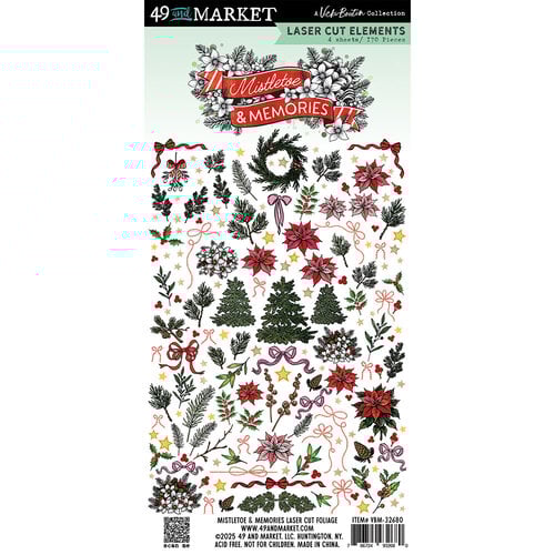 49 & Market Mistletoes & Memories 170 Pieces - Laser Cut Elements