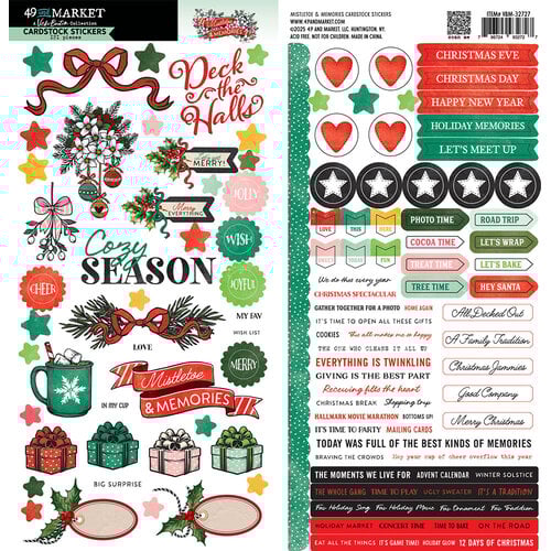 49th and Market Mistletoe & Memories Cardstock Stickers 121 pieces - VBM32727