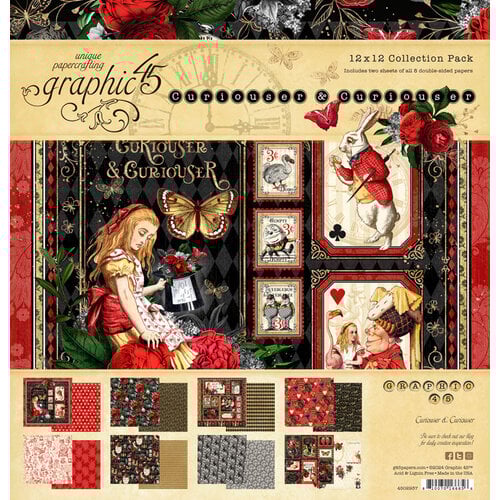 Graphic 45 Curiouser & Curiouser 12X12 Collection Pack