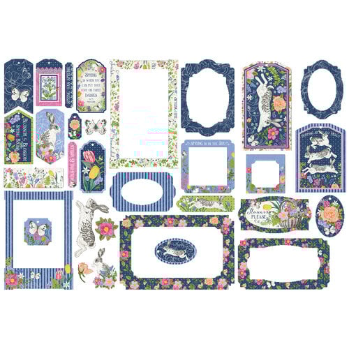 Graphic 45 Spring Is In The Air Chipboard Tags & Frames