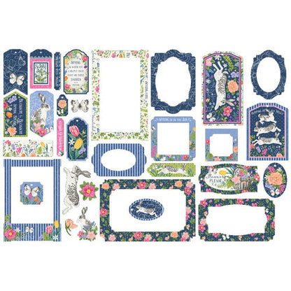 Graphic 45 Spring Is In The Air Chipboard Tags & Frames