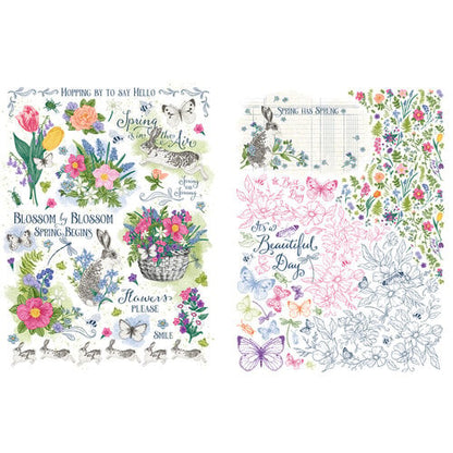 Graphic 45 Spring Is In The Air Rub-On Transfer Set