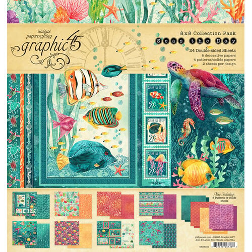 Graphic 45 Seas the Day 8×8 Collection Pack 