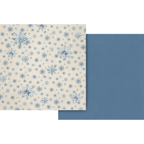 Graphic 45 Deck The Halls Winterland Blue Pattern & Solid Sheet