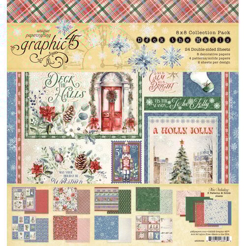 Graphic 45 Deck The Halls 8X8 Collection Pack