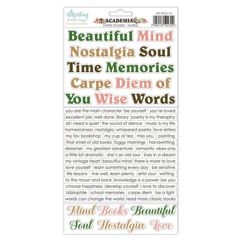 Mintay Academia Academy Sentiments Words Paper Stickers MTACA13