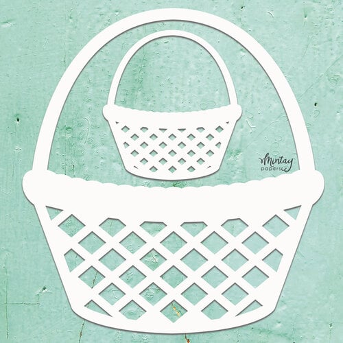 Mintay Chipboard Chippies Basket Large 12x12 Chipboard Large Shape MTCHIP2D66