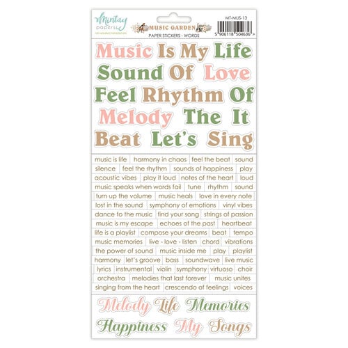 Mintay Music Garden Paper Sticker Words Stickers MTMUS13