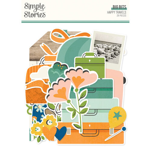 Simple Stories - Happy Travels Collection - Ephemera - Big Bits And Pieces