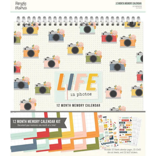 Simple Stories - Life In Photos Collection - Life In Photos - 12 Month Memory Calendar