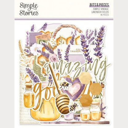 Simple Stories - Simple Vintage Lavender Fields Collection - Ephemera - Bits And Pieces