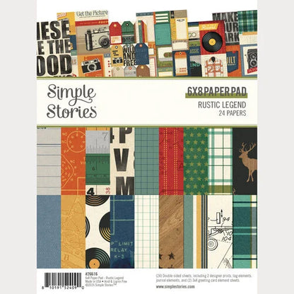 Simple Stories - Rustic Legend Collection - 6 x 8 Paper Pad